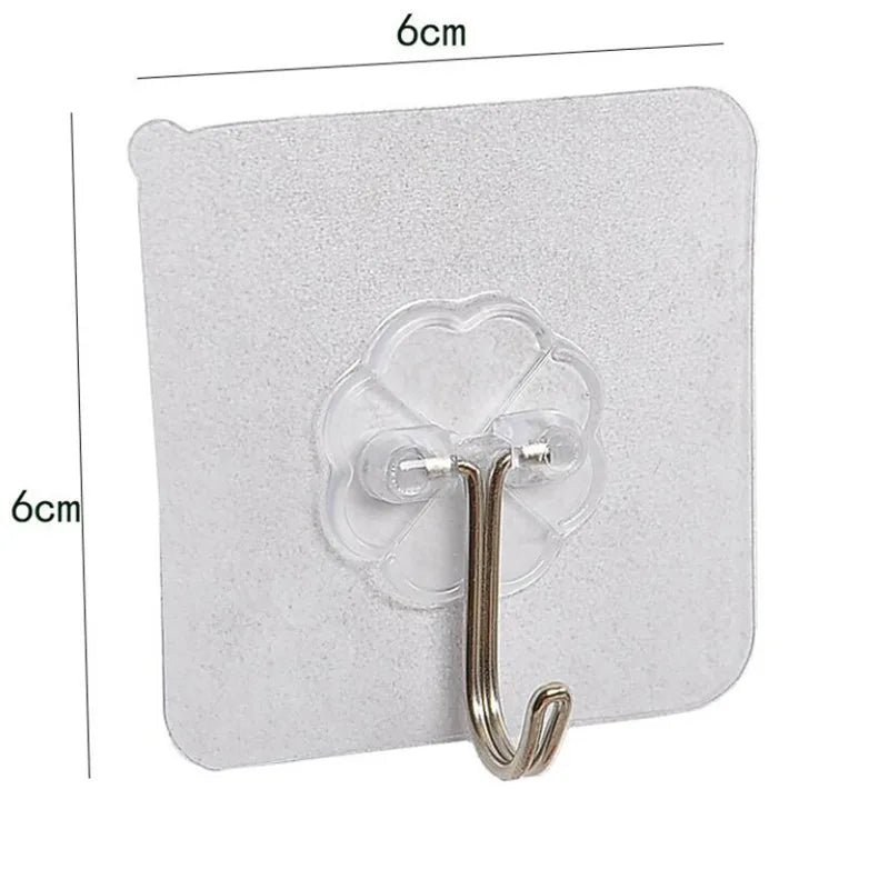 10/5Pcs 6X6Cm Transparent Strong Self Adhesive Door Wall Hangers Hooks Suction Heavy Load Rack Cup Sucker for Kitchen Bathroom
