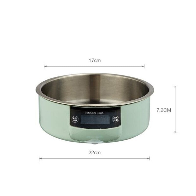 Kitchen Scales Electronic for Weighing Smart Digital Accuracy Gram Precision Scale with Bowl for Food/Floor Baking Accessories