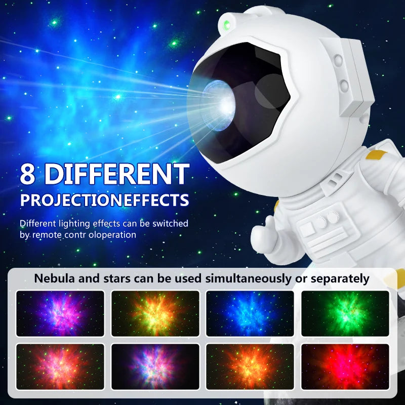 Star Projector Galaxy Night Light Astronaut Nebula Galaxy Lighting Space Bedroom Projector Starry Nebula Gifts for Kids Adults