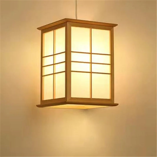 Japan Style Wooden Pendant Lights Aisle Balcony Dining Kitchen Homestay Celing Hanging Light Art Decoration E27 Drop Shipping